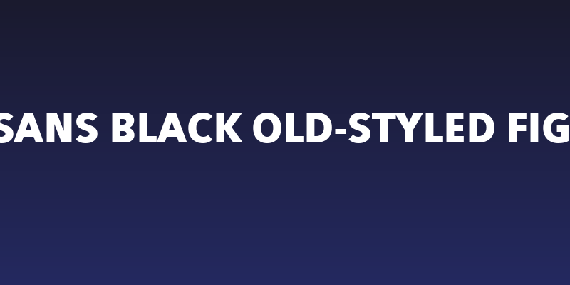 Eau Sans Black Old-styled Figures Social Header