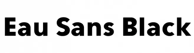 Eau Sans Black  Frei Schriftart Herunterladen