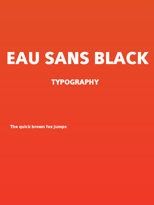 Eau Sans Black Poster
