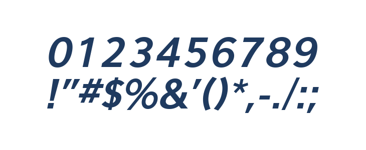 Eau Sans Bold Lining Oblique Other Characters