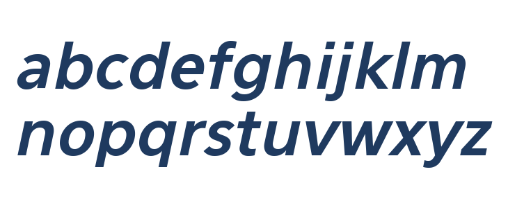Eau Sans Bold Lining Oblique Lowercase