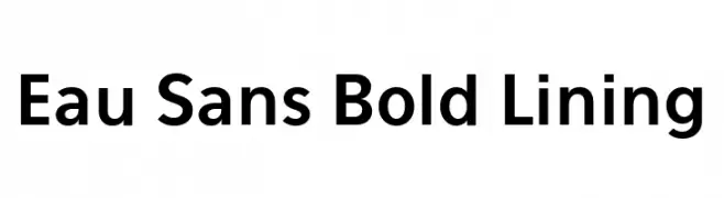 Eau Sans Bold Lining  नि: शुल्क फ़ॉन्ट्स डाउनलोड