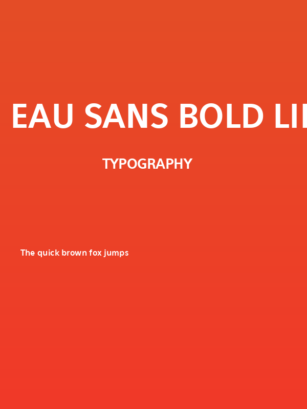 Eau Sans Bold Lining Poster