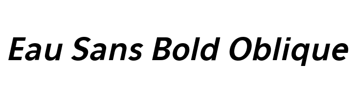 Eau Sans Bold Oblique  Free Fonts Download