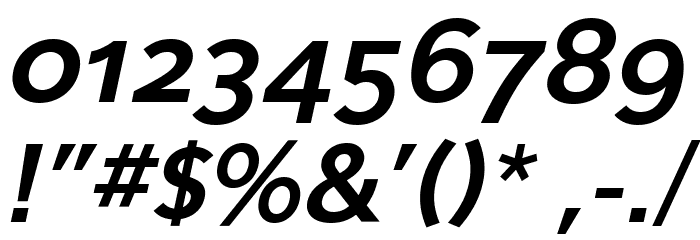 Eau Sans Bold Old-styled Figures Oblique Font OTHER CHARS
