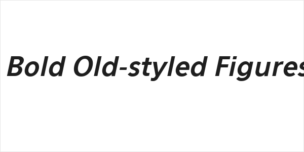 Eau Sans Bold Old-styled Figures Oblique Logo