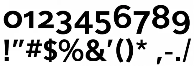 Eau Sans Bold Old-styled Figures Font OTHER CHARS