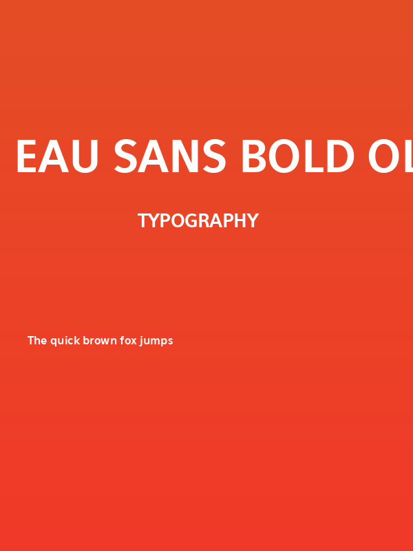 Eau Sans Bold Old-styled Figures Poster
