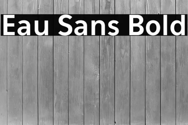 Eau Sans Bold Font examples