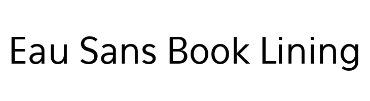 Eau Sans Book Lining  フリーフォントのダウンロード