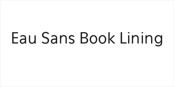 Eau Sans Book Lining Logo