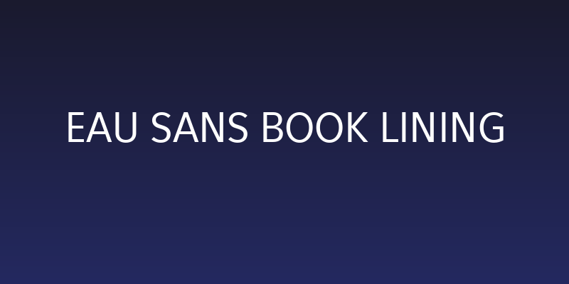 Eau Sans Book Lining Social Header