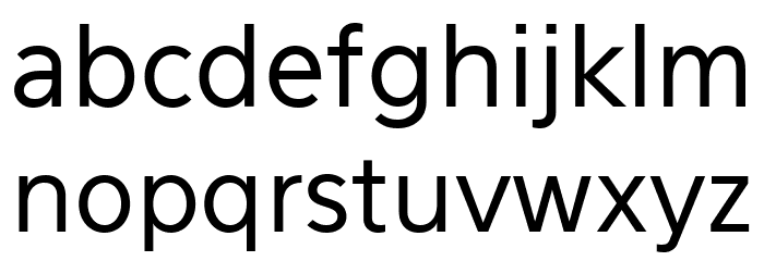 Eau Sans Book Lining Font LOWERCASE