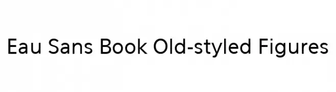 Eau Sans Book Old-styled Figures  font caratteri gratis