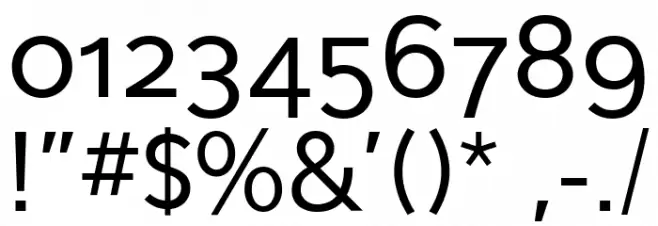 Eau Sans Book Old-styled Figures Font OTHER CHARS