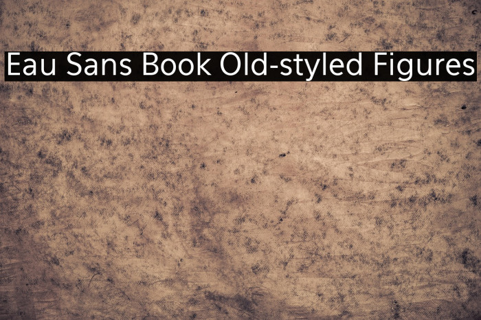 Eau Sans Book Old-styled Figures Example 1