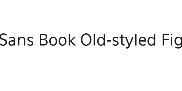 Eau Sans Book Old-styled Figures Logo