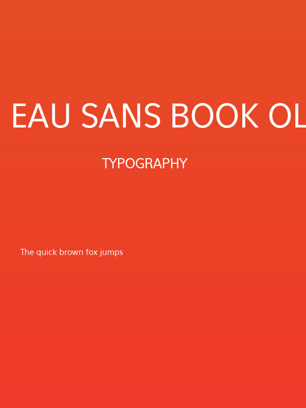 Eau Sans Book Old-styled Figures Poster
