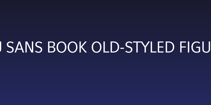 Eau Sans Book Old-styled Figures Social Header