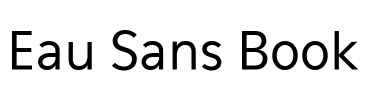 Eau Sans Book  免费字体下载