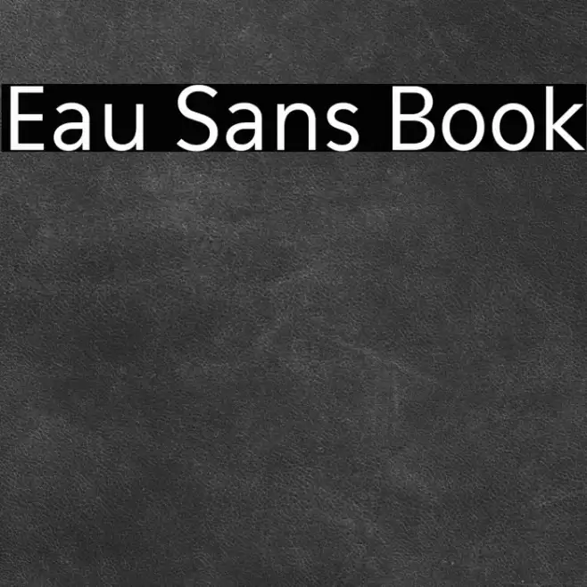 Eau Sans Book Font examples
