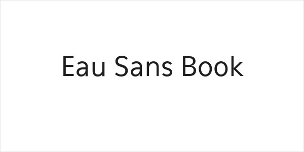 Eau Sans Book Logo