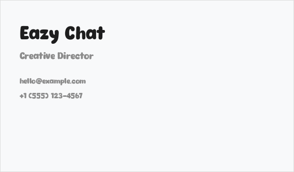 Eazy Chat Business Card