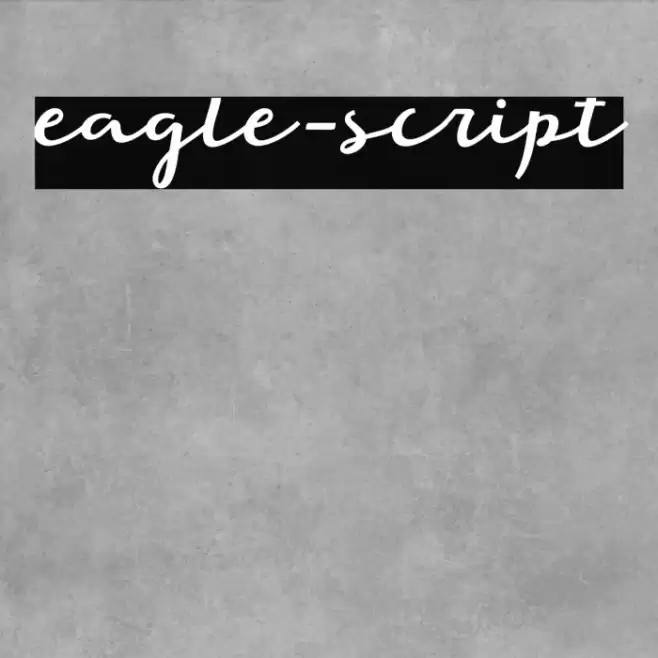 eagle-script Font examples