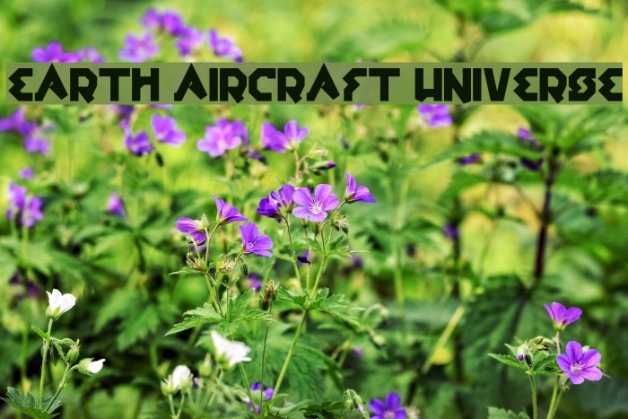 earth aircraft universe Font examples