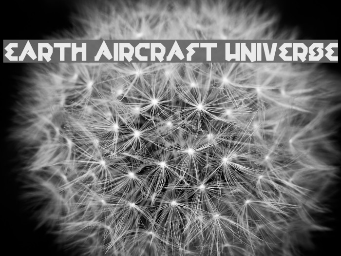 earth aircraft universe Font examples