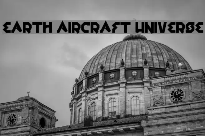 earth aircraft universe Font examples