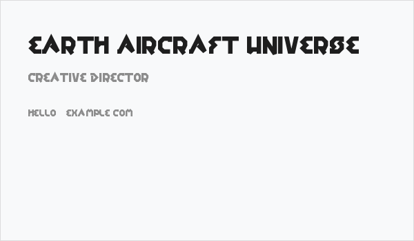 earth aircraft universe Business Card