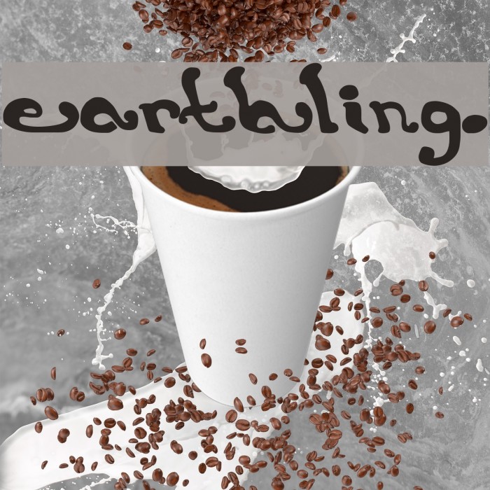 earthling. Шрифта examples