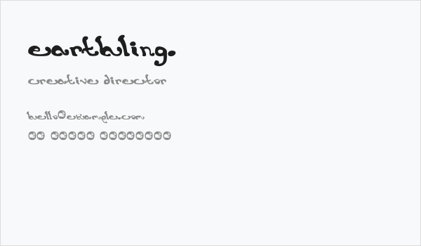 earthling. Business Card