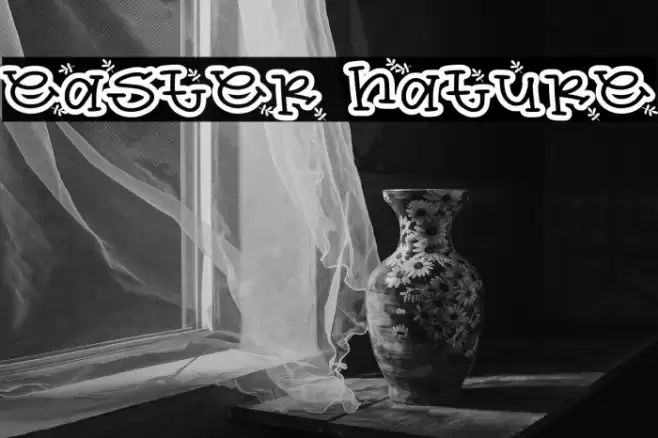 easter nature Font examples