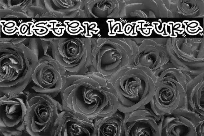 easter nature Font examples