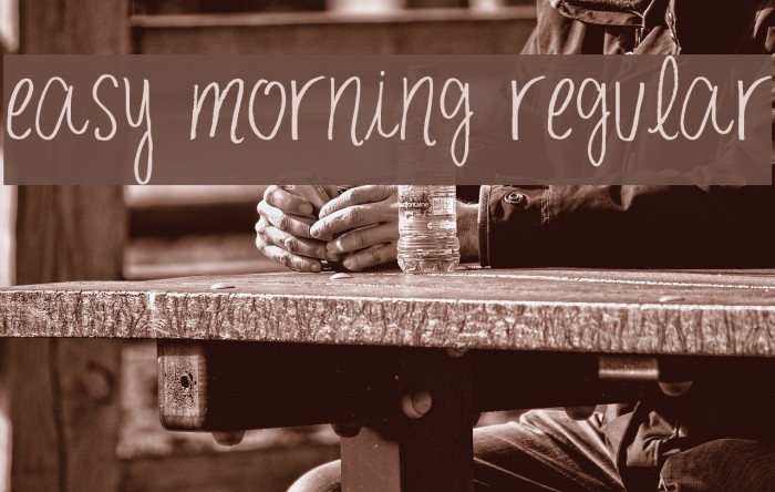 easy morning Regular Font examples