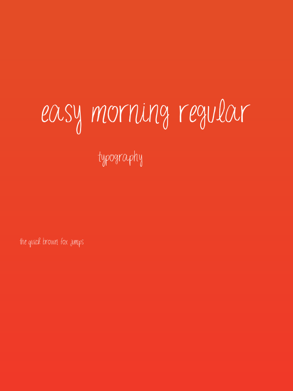 easy morning Regular Poster