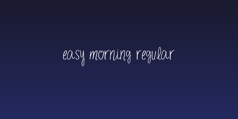 easy morning Regular Social Header