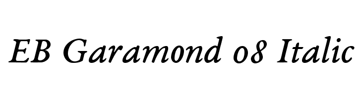 EB Garamond 08 Italic Font