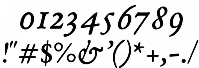 EB Garamond 08 Italic Font OTHER CHARS