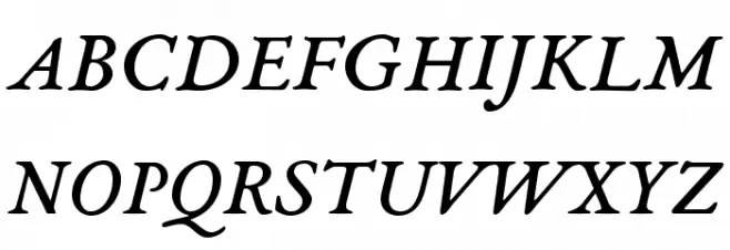 EB Garamond 08 Italic Schriftart Groß