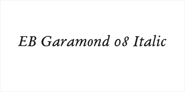 EB Garamond 08 Italic Logo