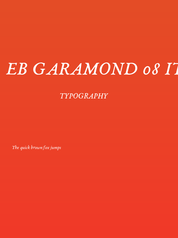 EB Garamond 08 Italic Poster