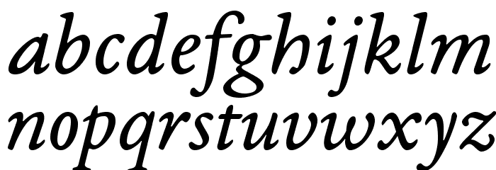 EB Garamond 08 Italic Font LOWERCASE