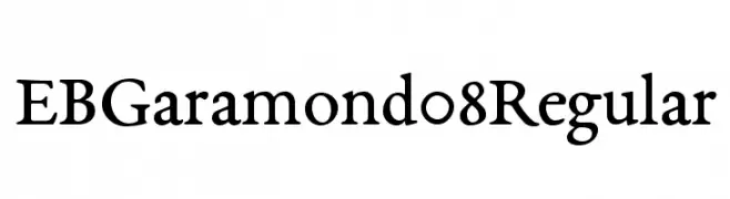 EB Garamond 08 Regular  Frei Schriftart Herunterladen