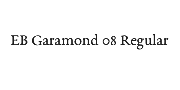 EB Garamond 08 Regular Logo