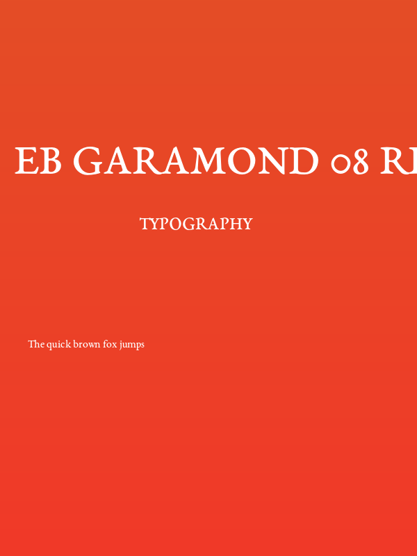 EB Garamond 08 Regular Poster