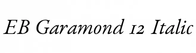 EB Garamond 12 Italic  नि: शुल्क फ़ॉन्ट्स डाउनलोड