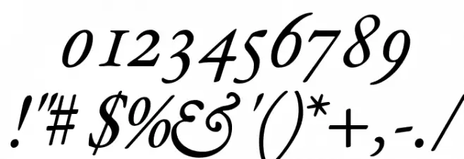 EB Garamond 12 Italic Font OTHER CHARS